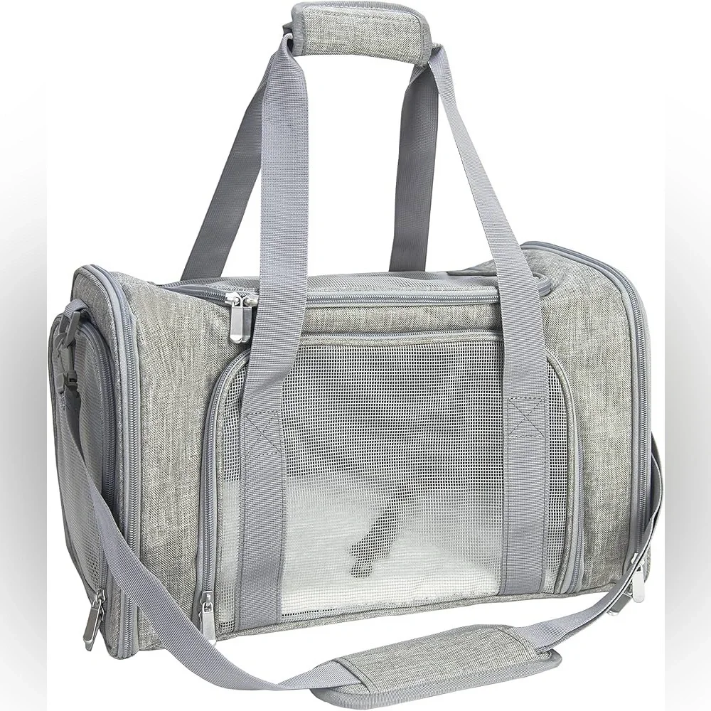 Soft-Sided Carrier for Small and Medium Dogs and Cats, TSA Airline Approved,